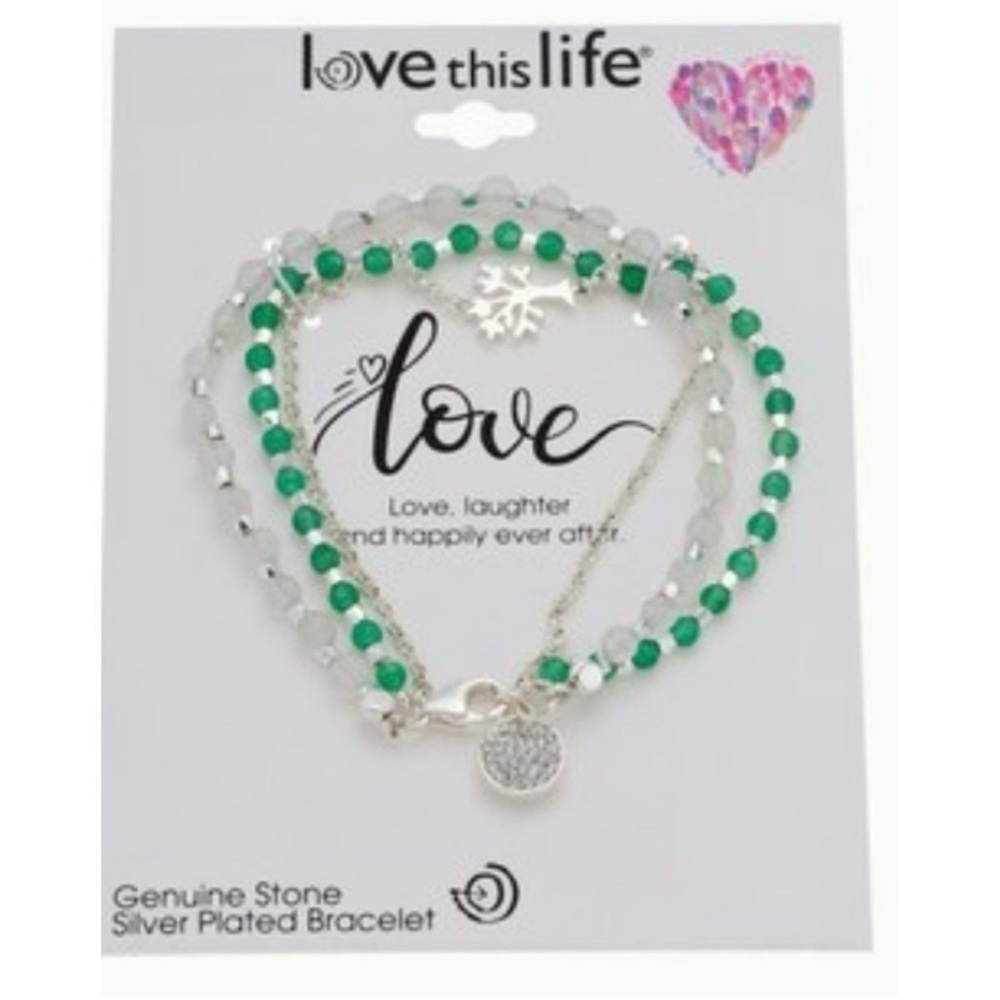 Green charm bracelet